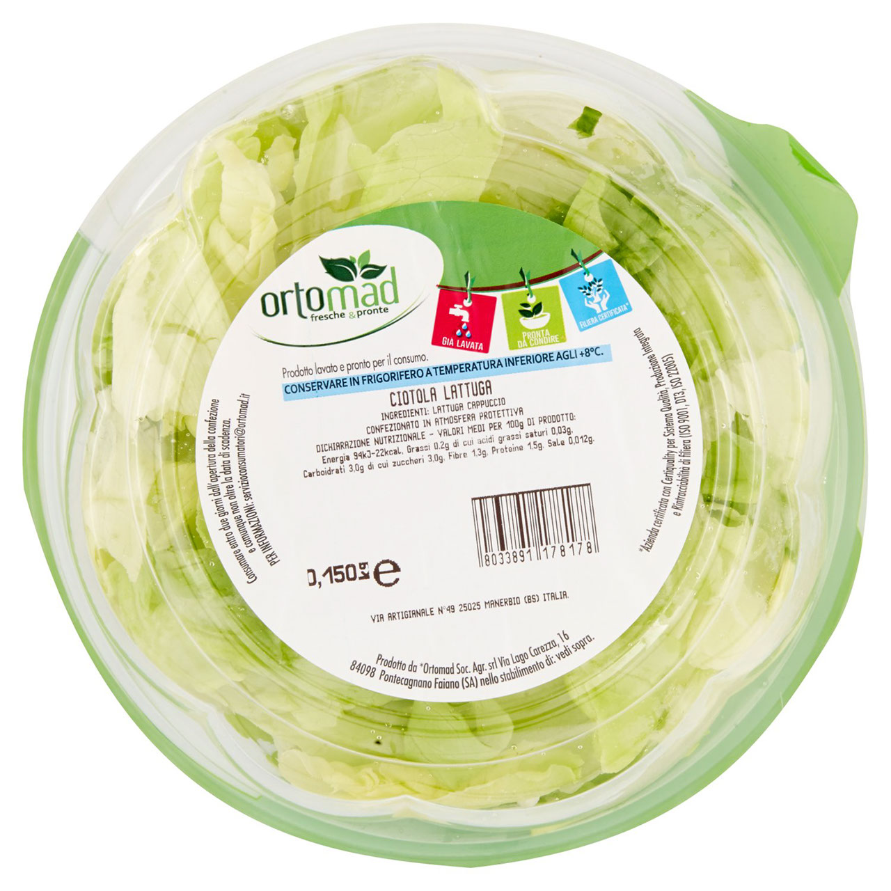 ortomad la Mia insalatona Ciotola Lattuga 0,150 kg