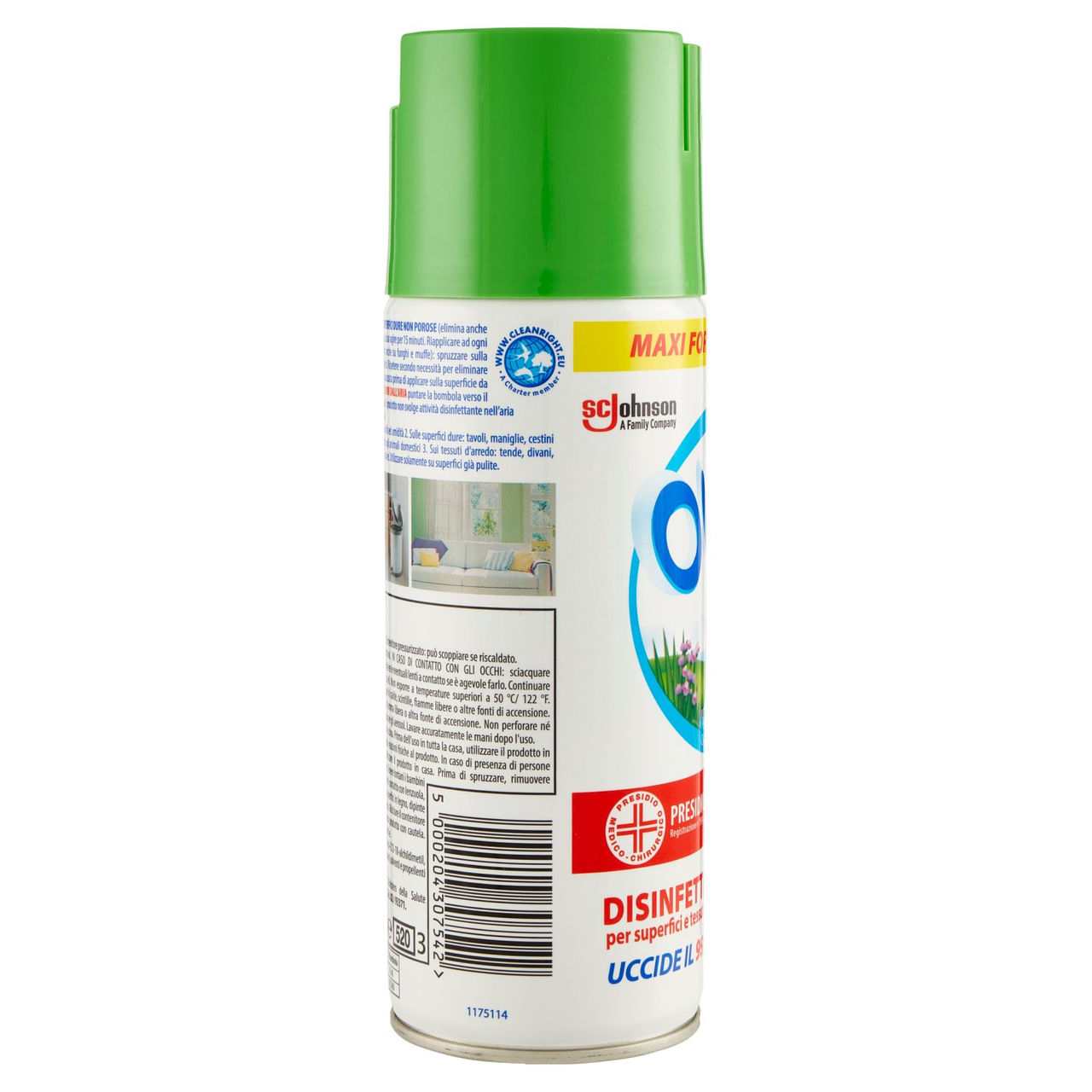Oust 3 in 1 Spray Disinfettante per Superfici e Tessuti d'Arredo, Fragranza Open Air, 400ml