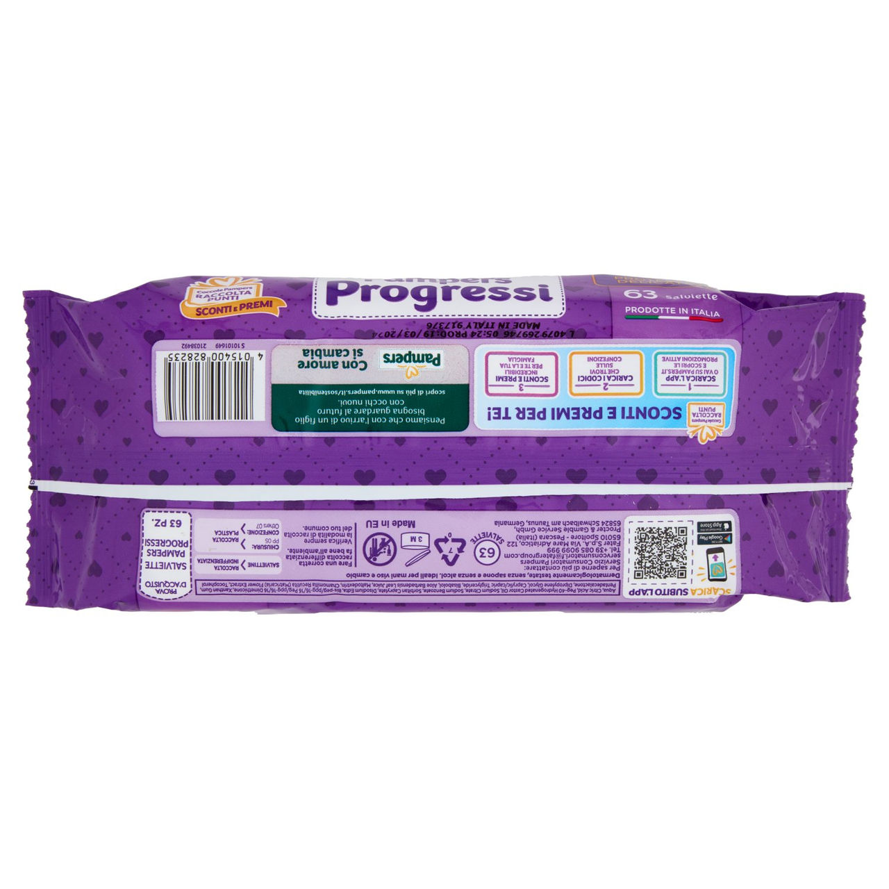 Pampers Progressi Salviette 63 pz