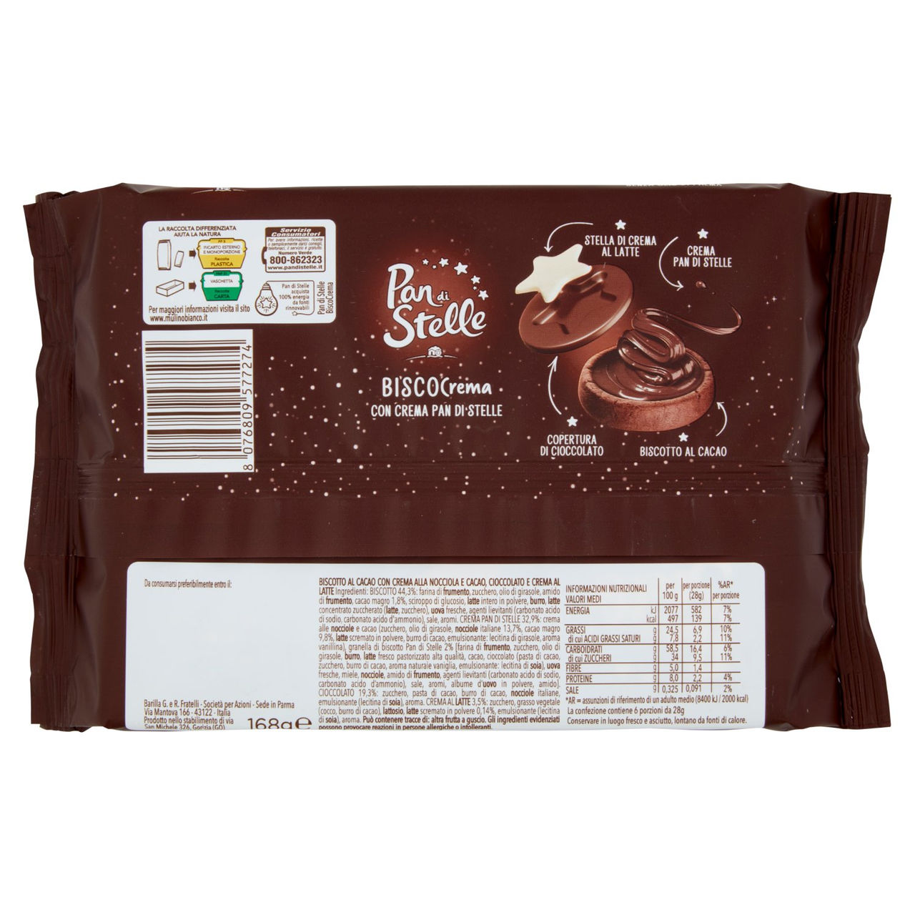 Pan di Stelle Biscocrema 168g in vendita online