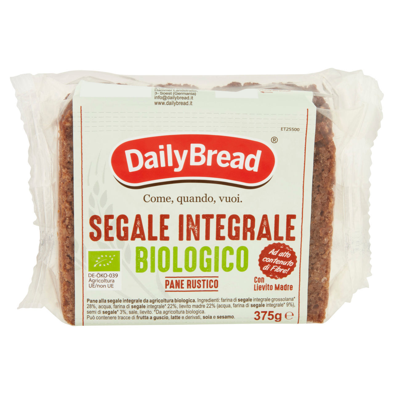 Pane segale integrale DailyBread  375 g