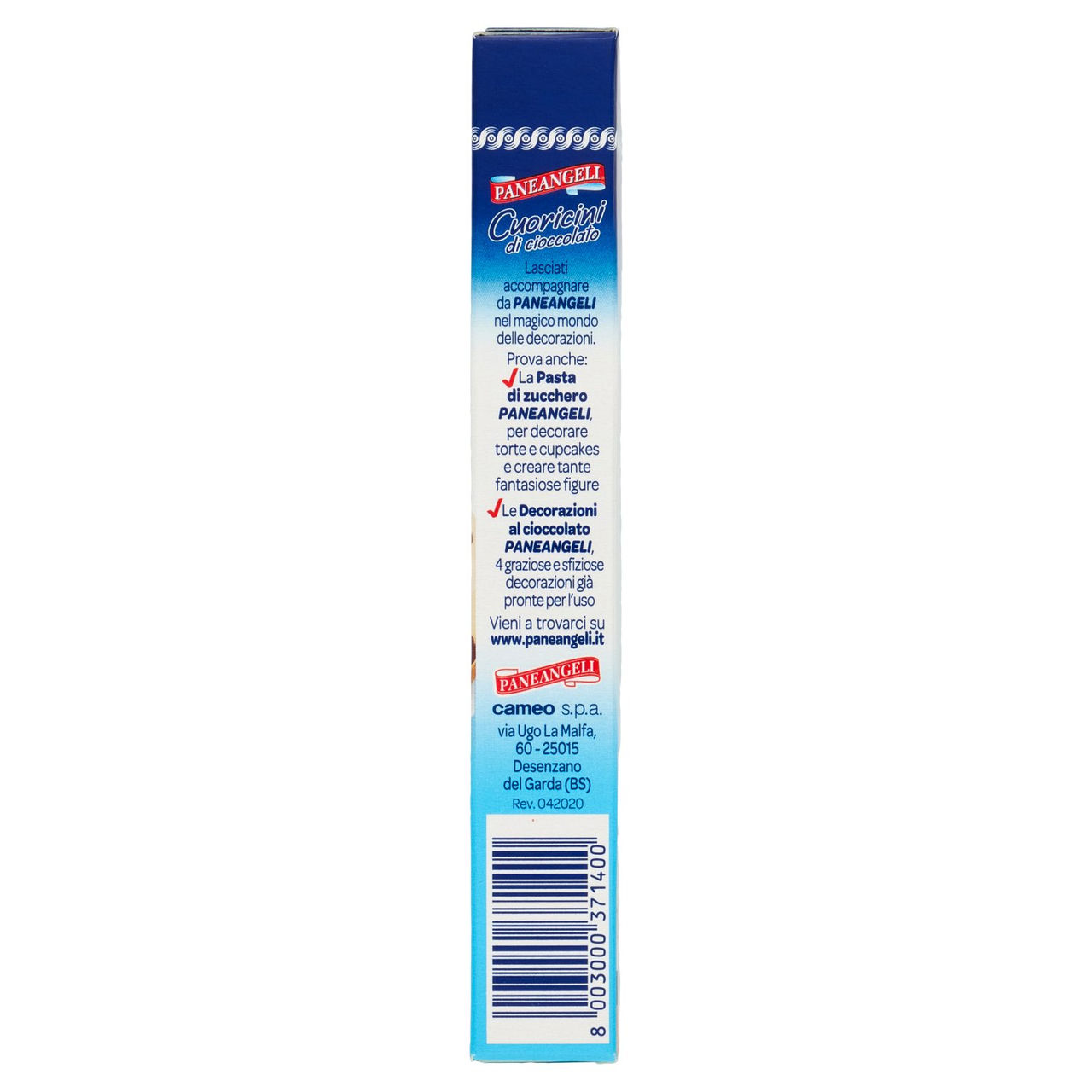 PANEANGELI decora con Cuoricini di cioccolato 45 g