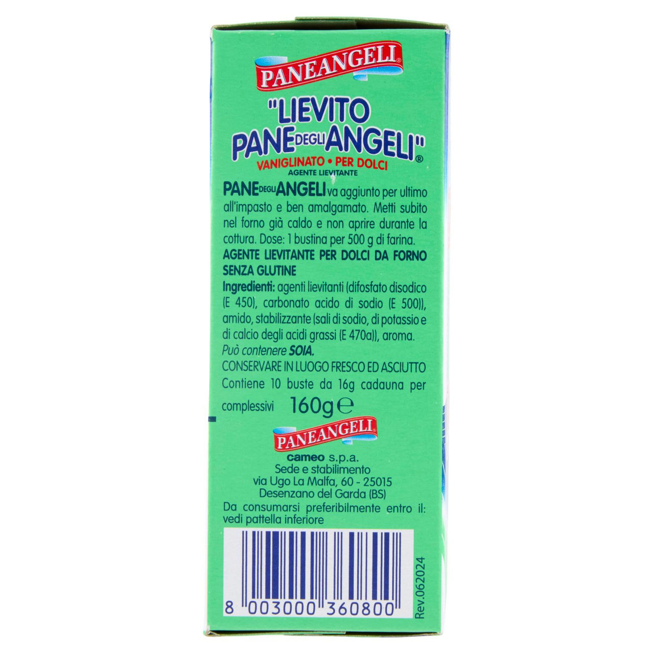 Paneangeli Lievito Vaniglinato 10x160g