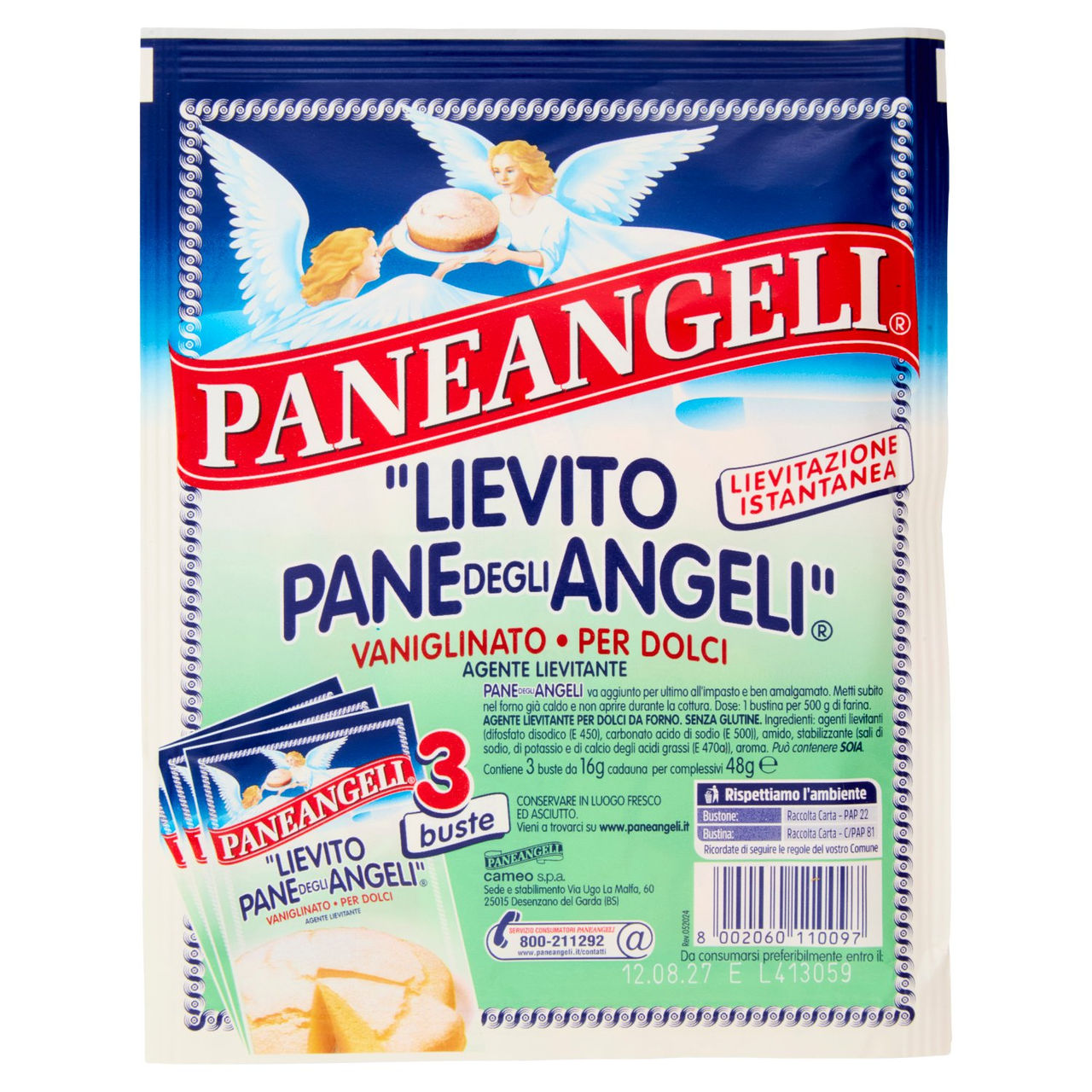 Paneangeli Lievito Vaniglinato 3x48g