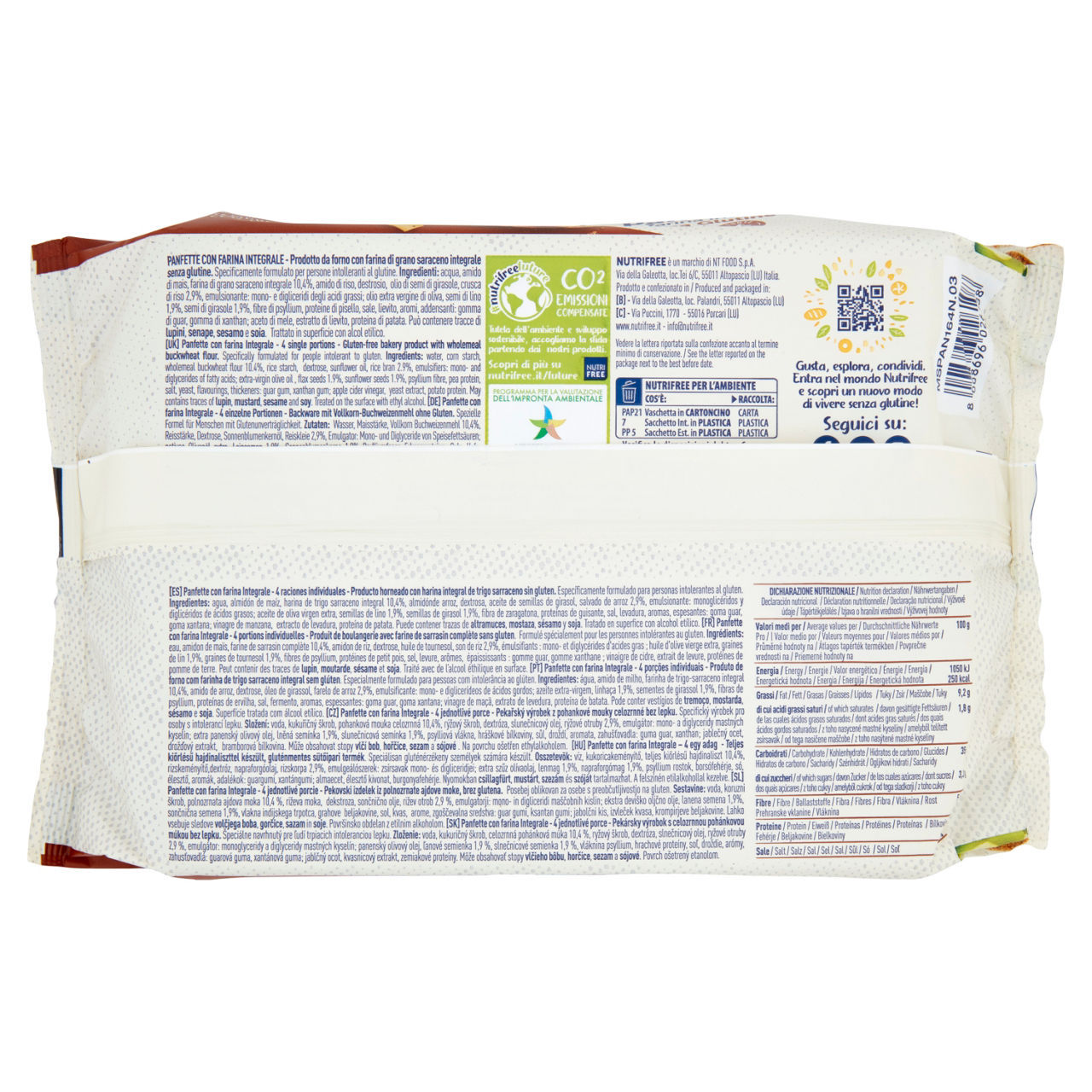 Panfette con farina integrale Nutrifree senza glutine 340 g