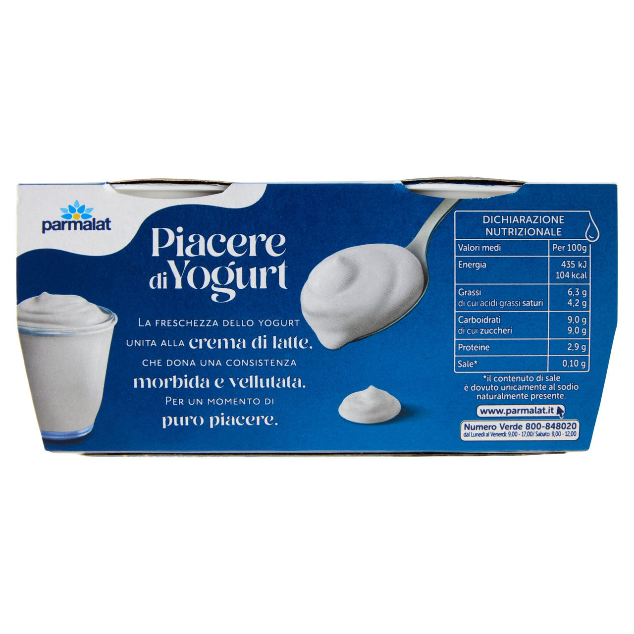 PARMALAT Piacere di Yogurt Bianco 2 x 115 g