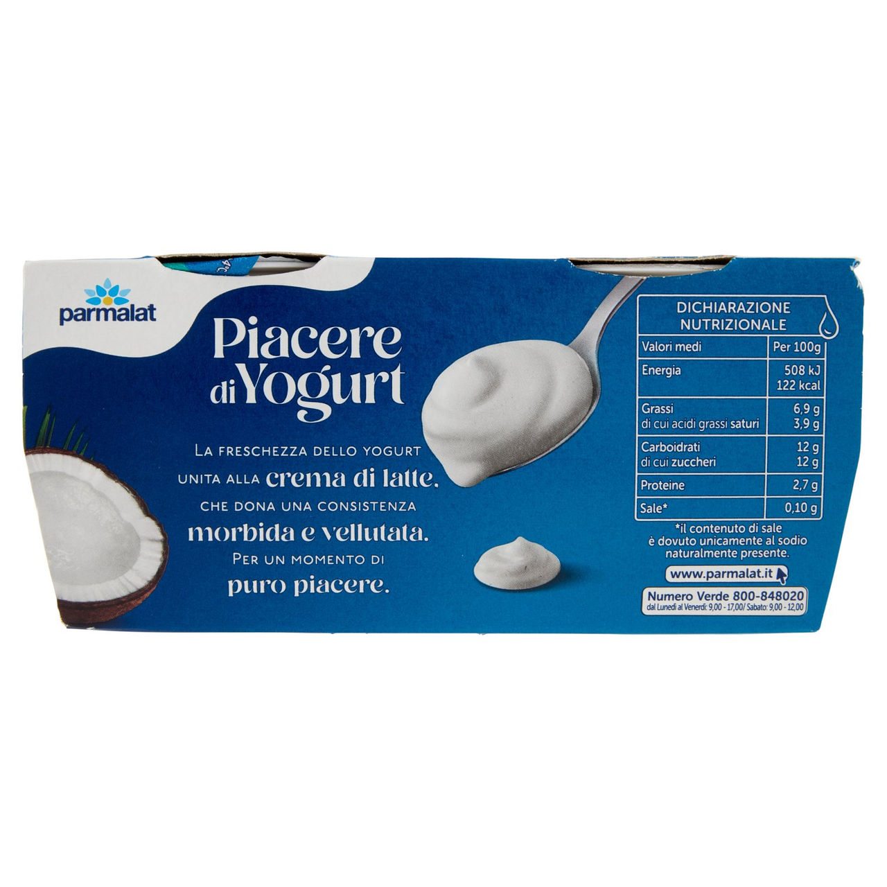 PARMALAT Piacere di Yogurt Cocco 2x115g