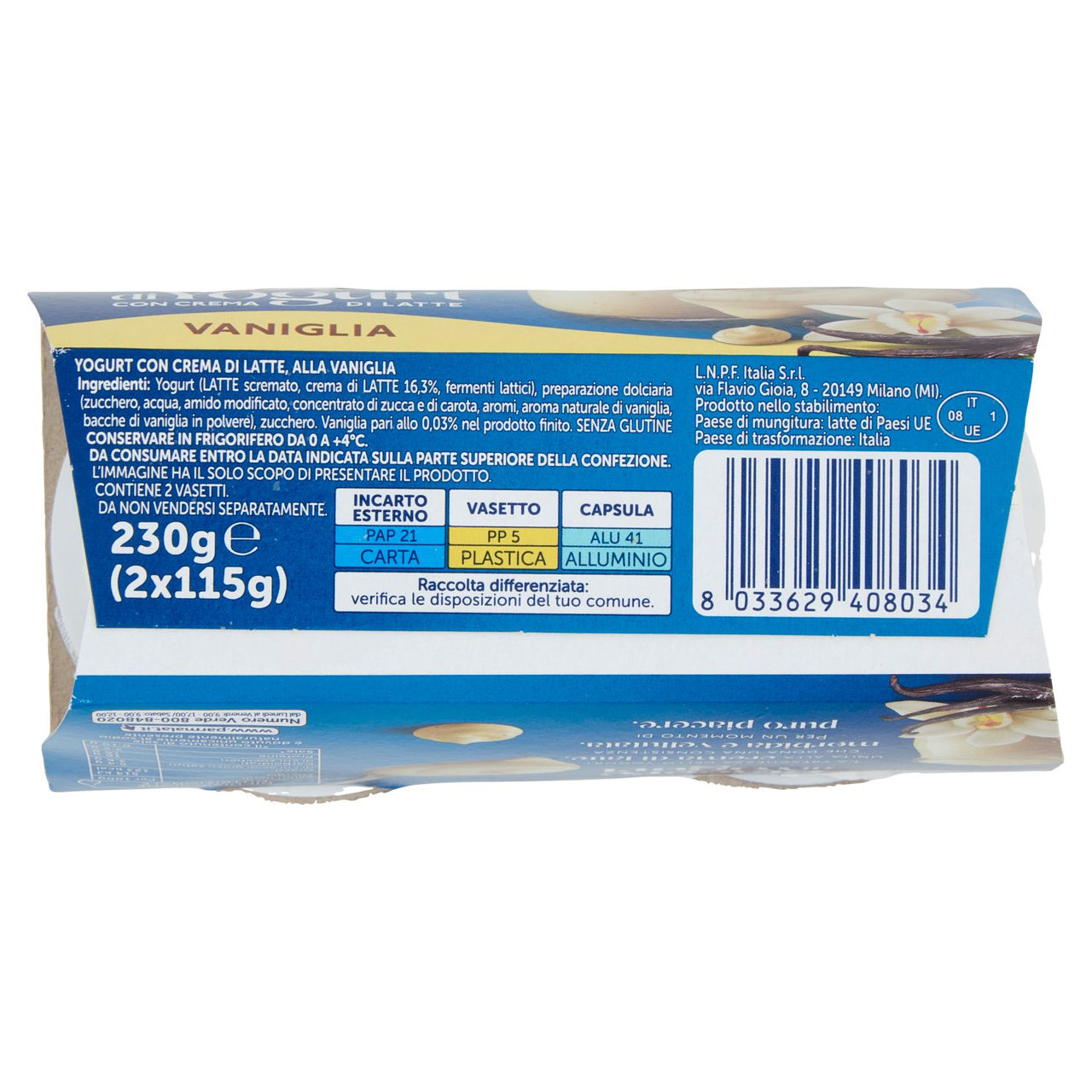 PARMALAT Piacere di Yogurt Vaniglia 2x115g