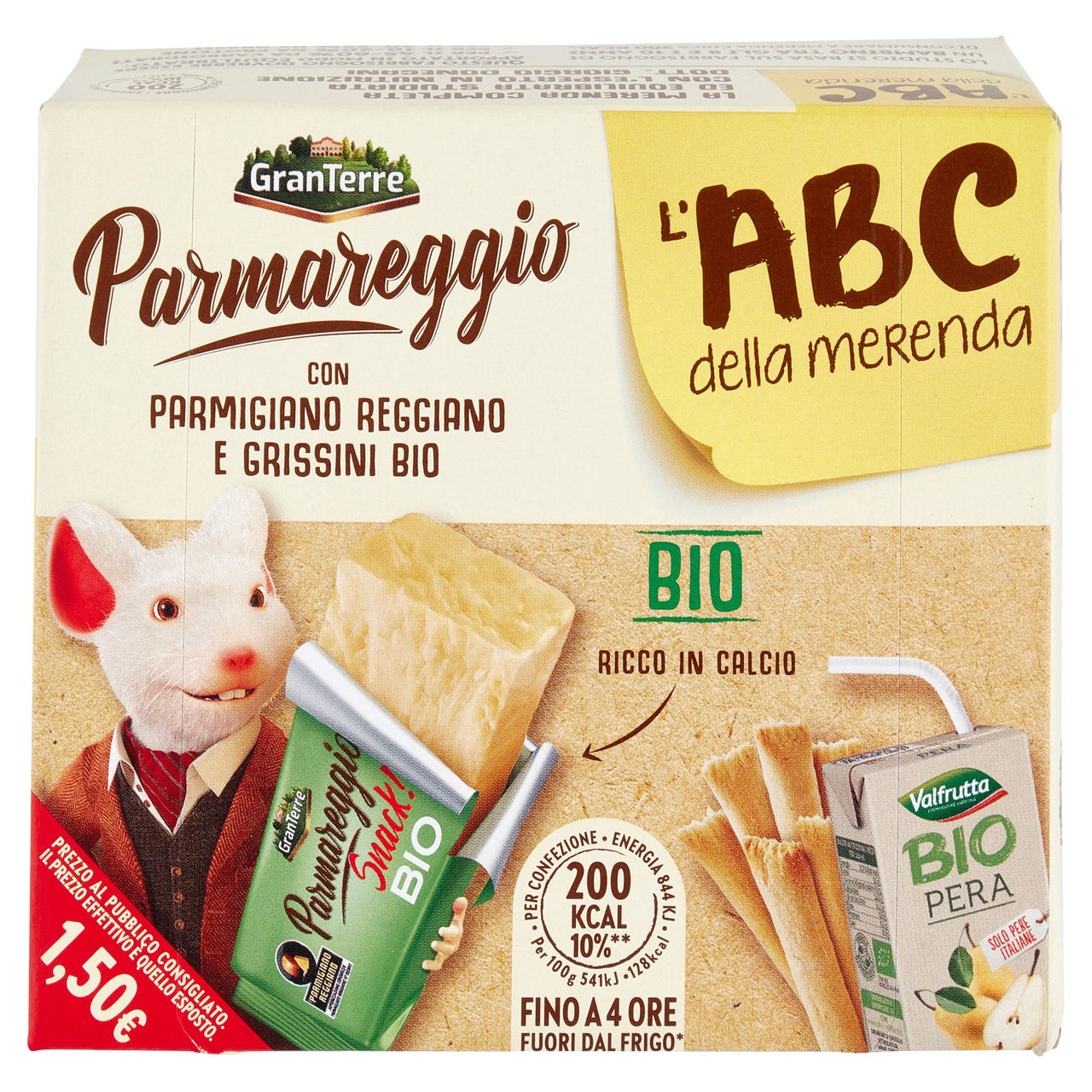 Parmareggio l'ABC della merenda con Parmigiano Reggiano e Grissini Bio