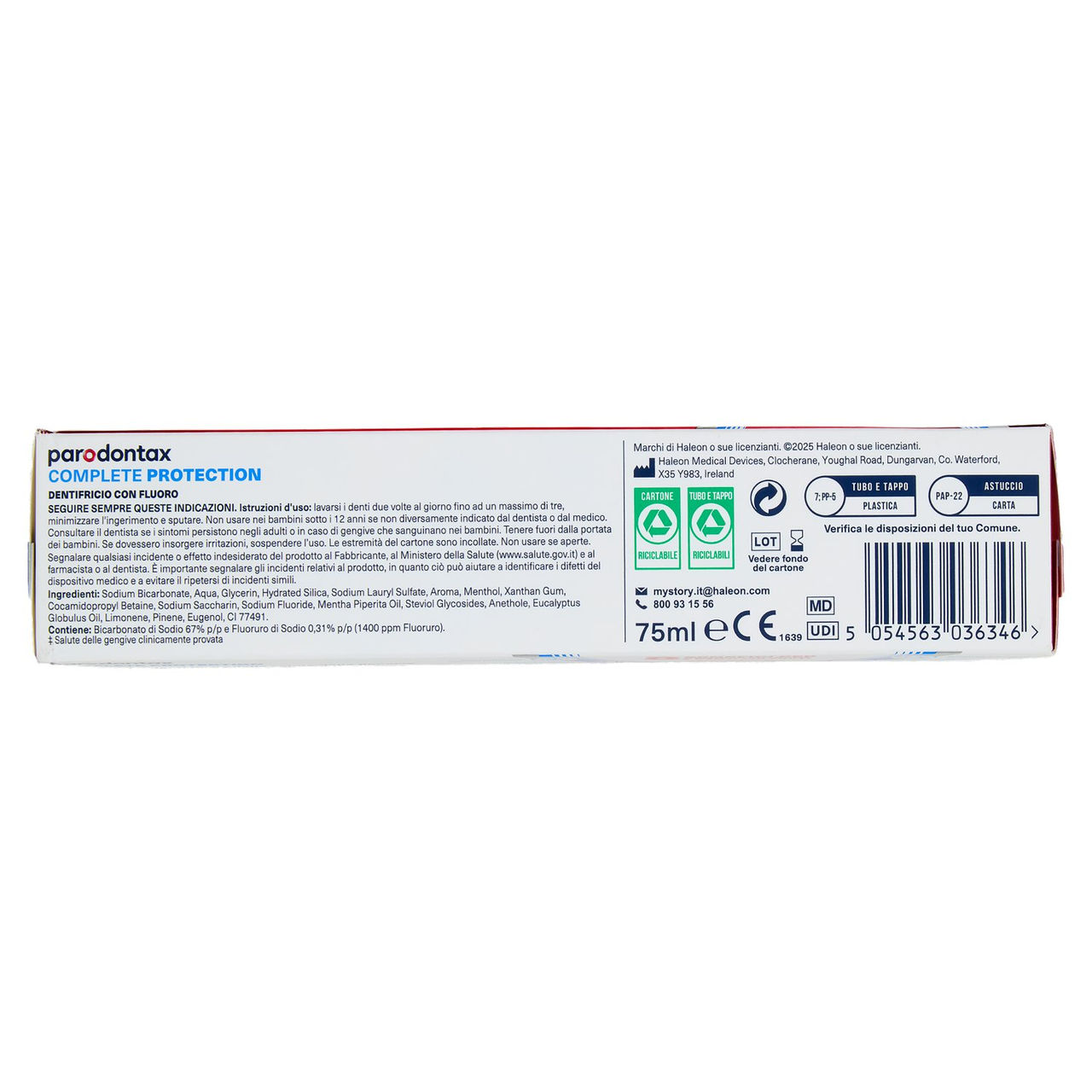 Parodontax dentifricio Complete Protection gengive più sane denti più forti Extra Fresh 75ml