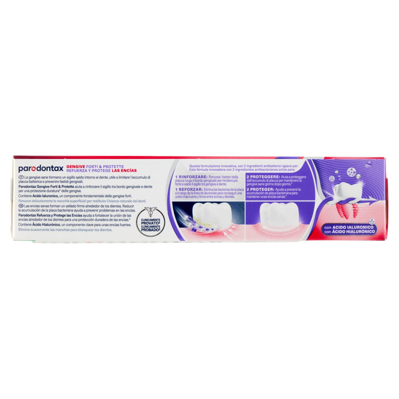 Parodontax Dentifricio Gengive Forti & Protette Whitening con Acido Ialuronico 75 ml