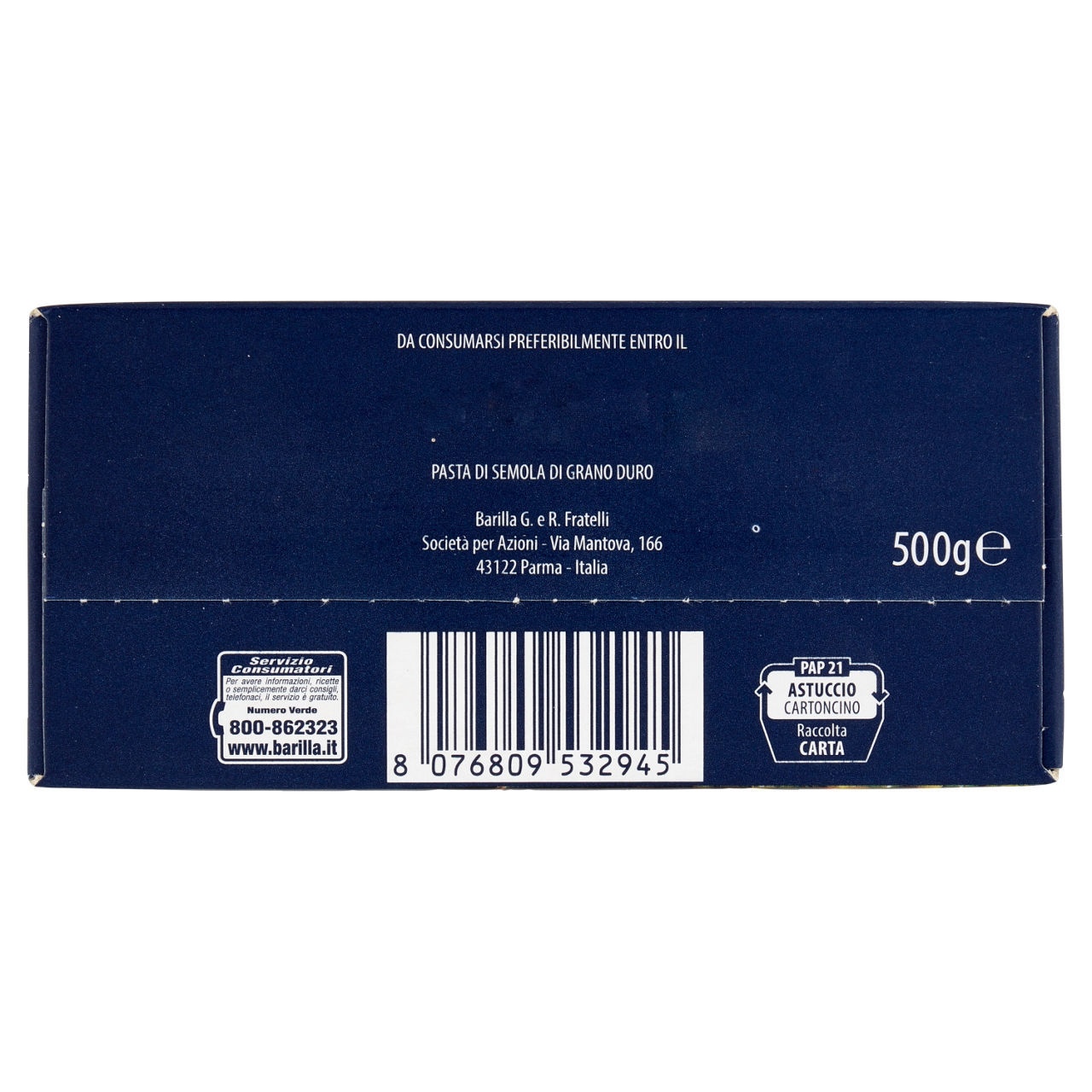 Pasta di semola Specialità Barilla trofie liguri 500 g