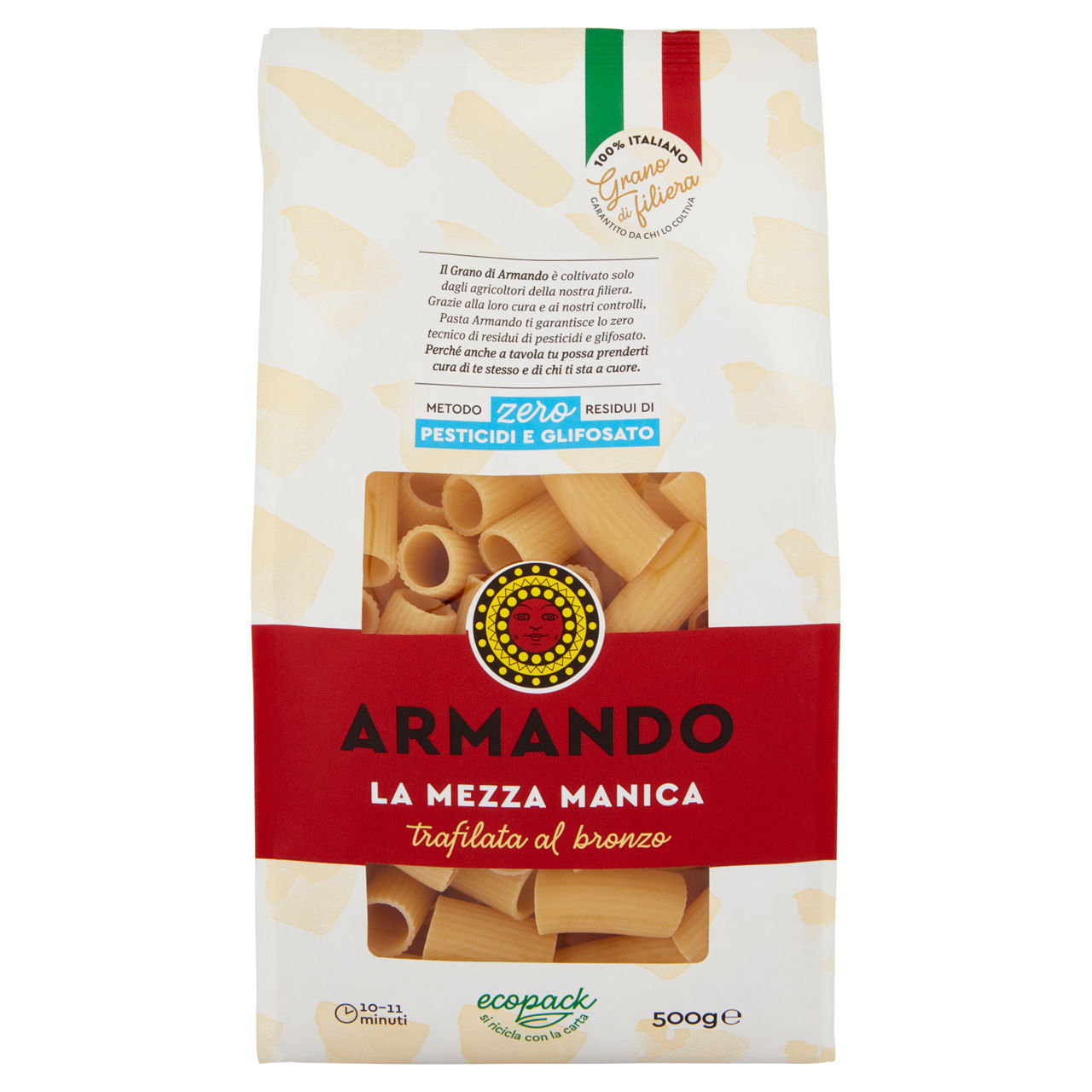 Pasta trafilata al bronzo Armando la mezza manica 500 g
