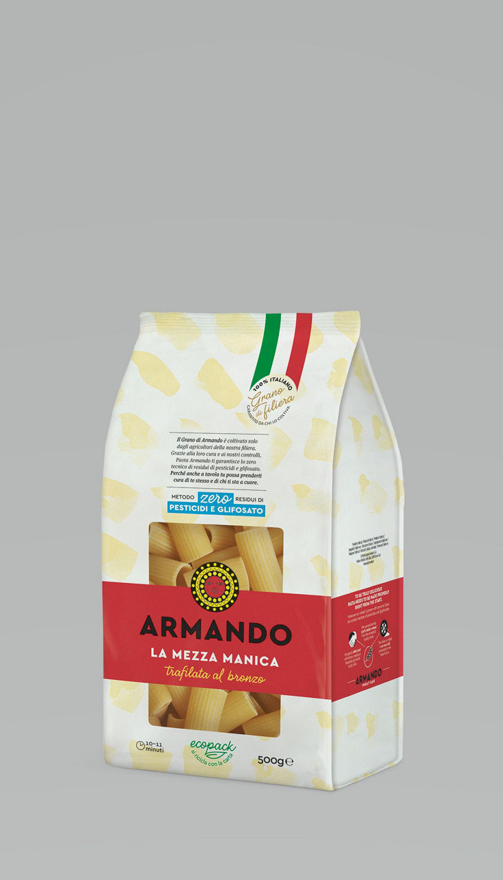 Pasta trafilata al bronzo Armando la mezza manica 500 g