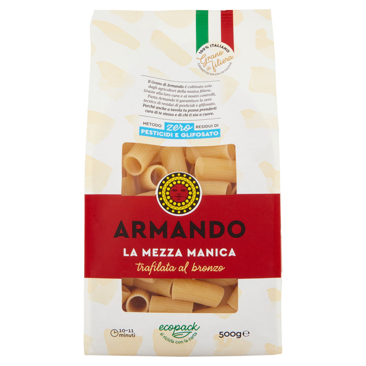 Pasta trafilata al bronzo Armando la mezza manica 500 g