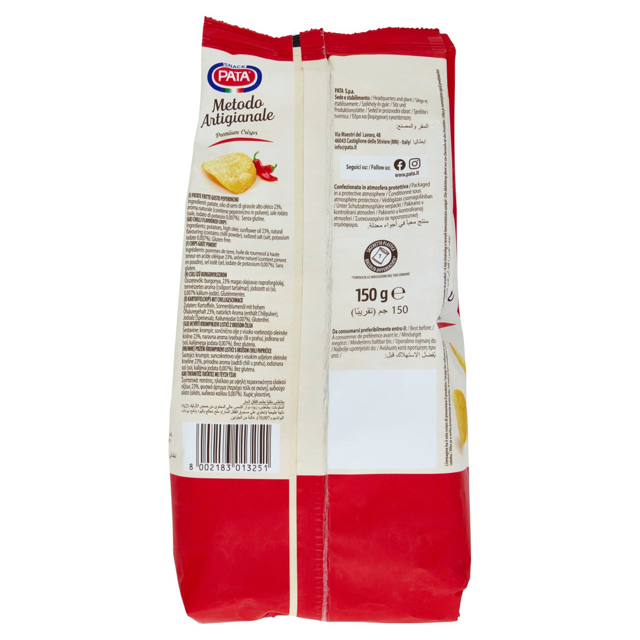 Pata la Patatina Metodo Artigianale gusto Peperoncino 150 g