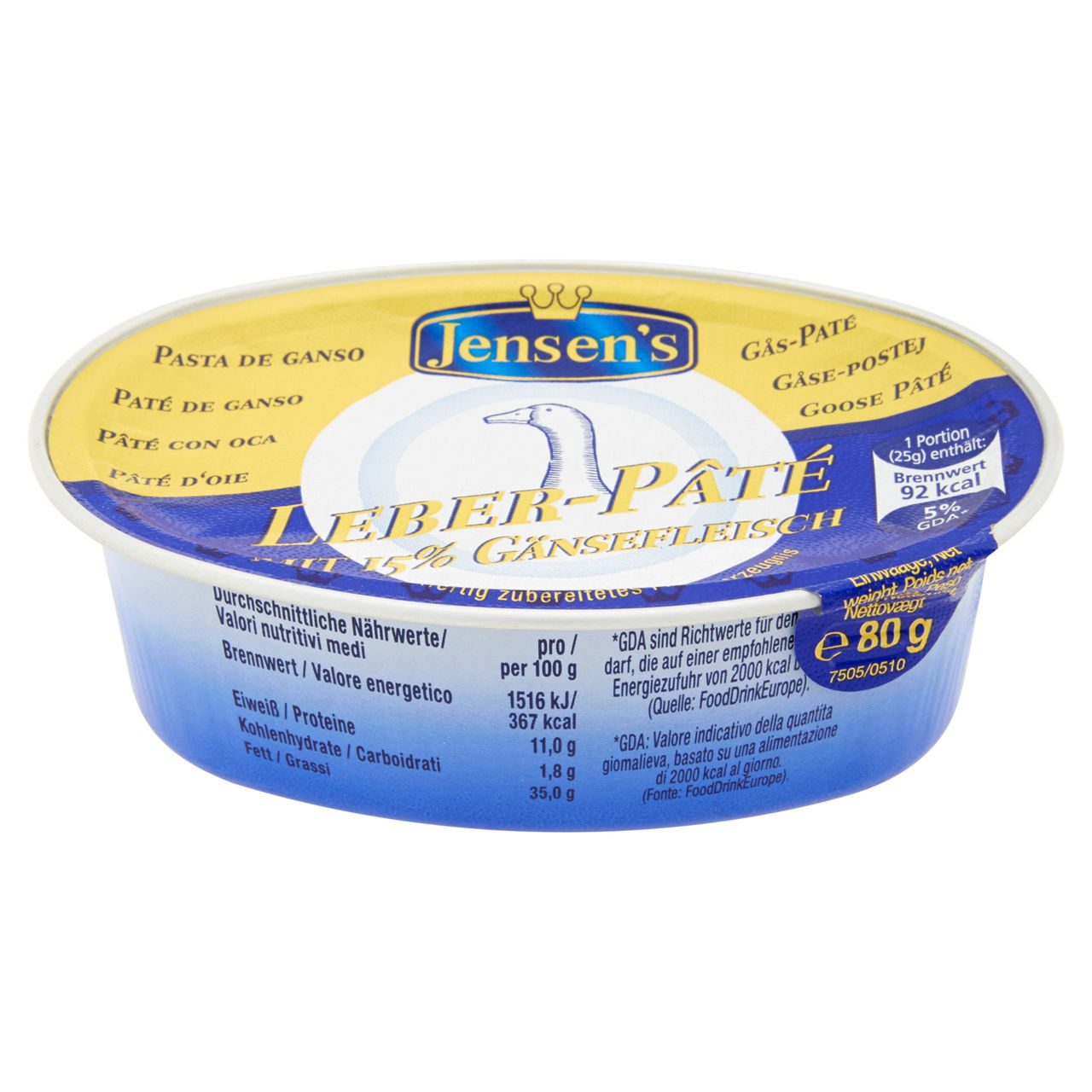 Pâté Jensen's con oca 80 g