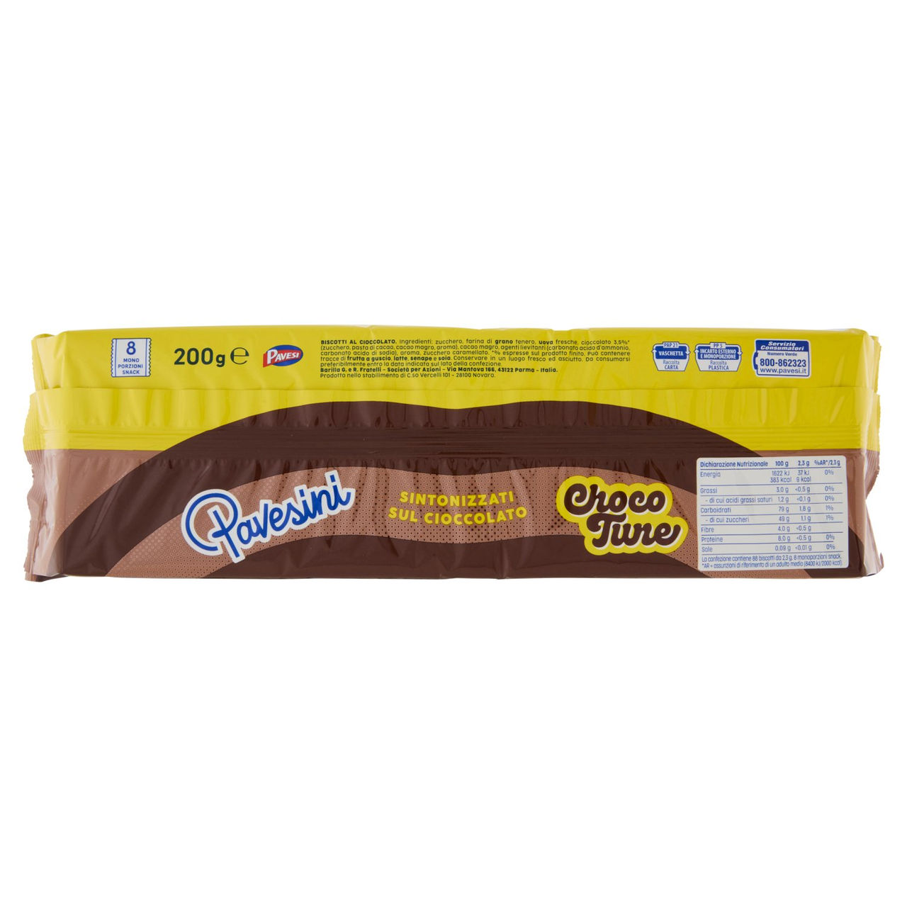 Pavesi Pavesini ChocoTune Snack Goloso Biscotti Leggeri per Colazione Tiramisù 200 g