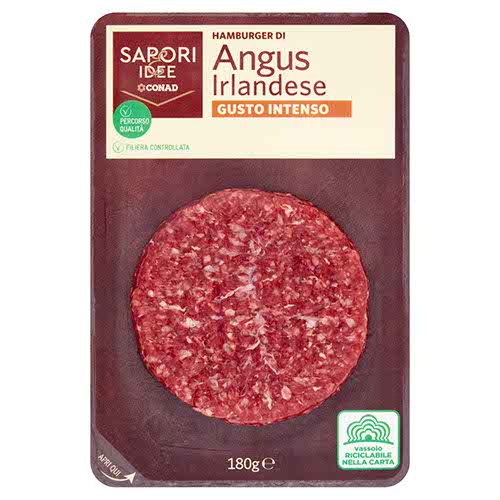 Percorso Qualità Hamburger di Angus Irlandese Gusto Intenso 180 g Sapori & Idee Conad
