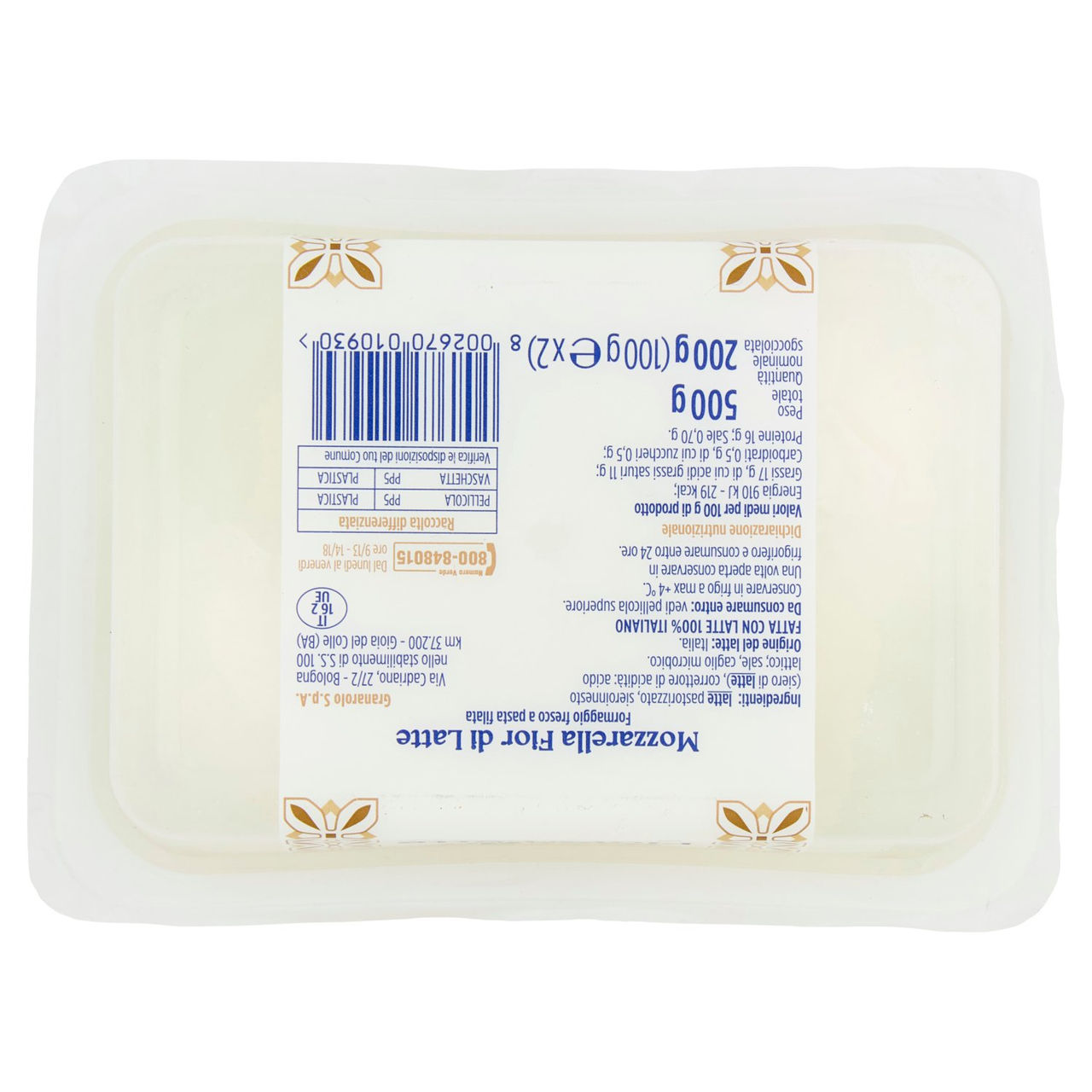 perla Mozzarella Fior di Latte 2 x 100 g