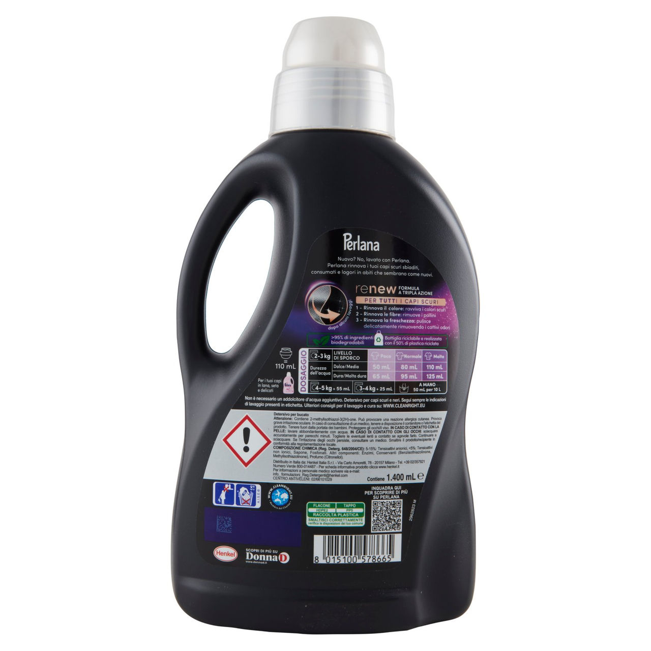 PERLANA Detersivo Scuri e Neri 28 lavaggi 1.400 mL
