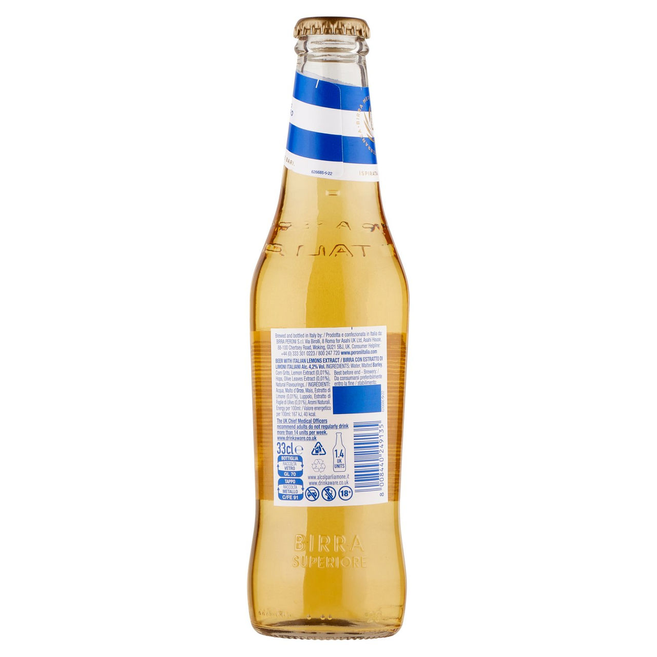 Peroni Nastro Azzurro Stile Capri 33 cl