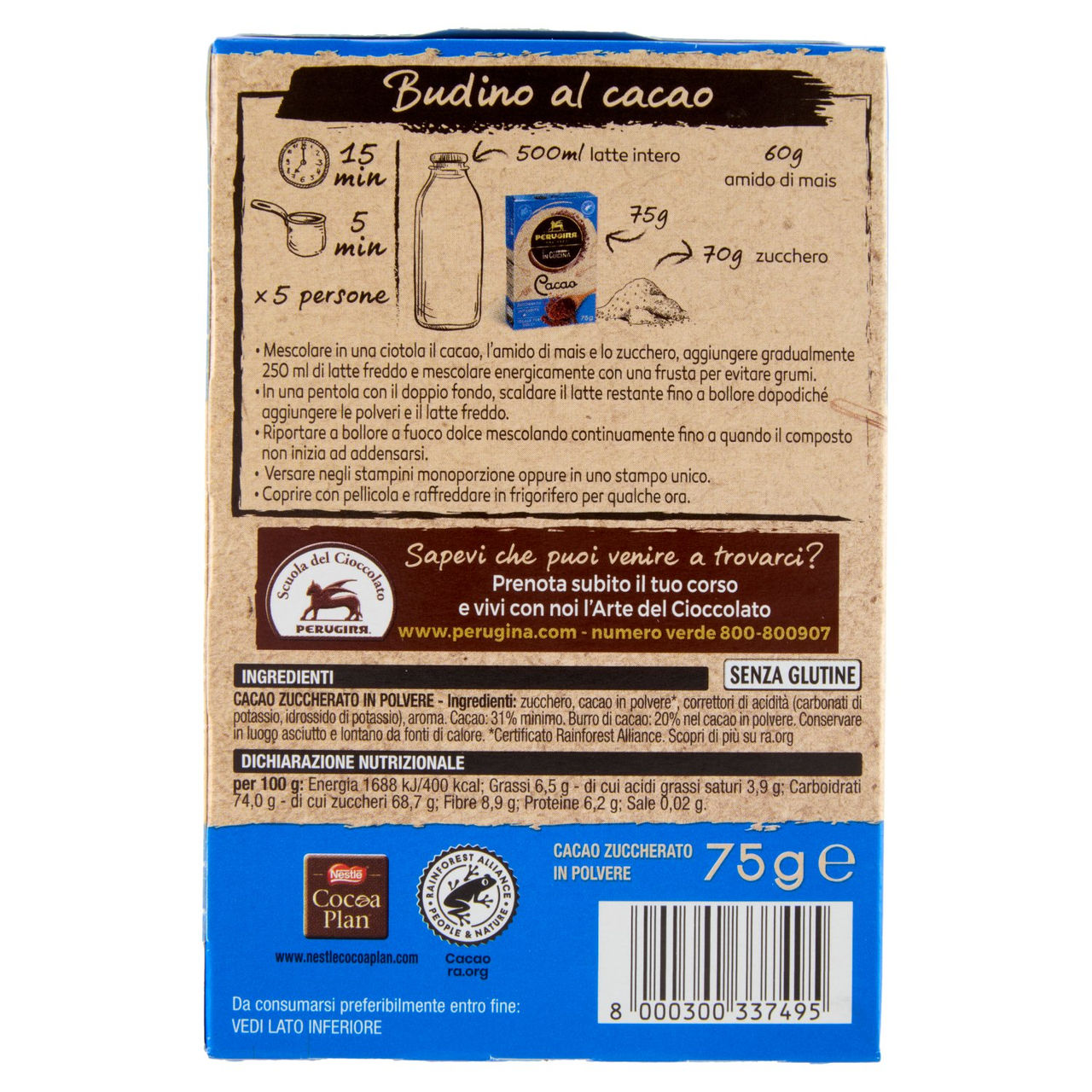 PERUGINA Cacao Zuccherato in Polvere 75g