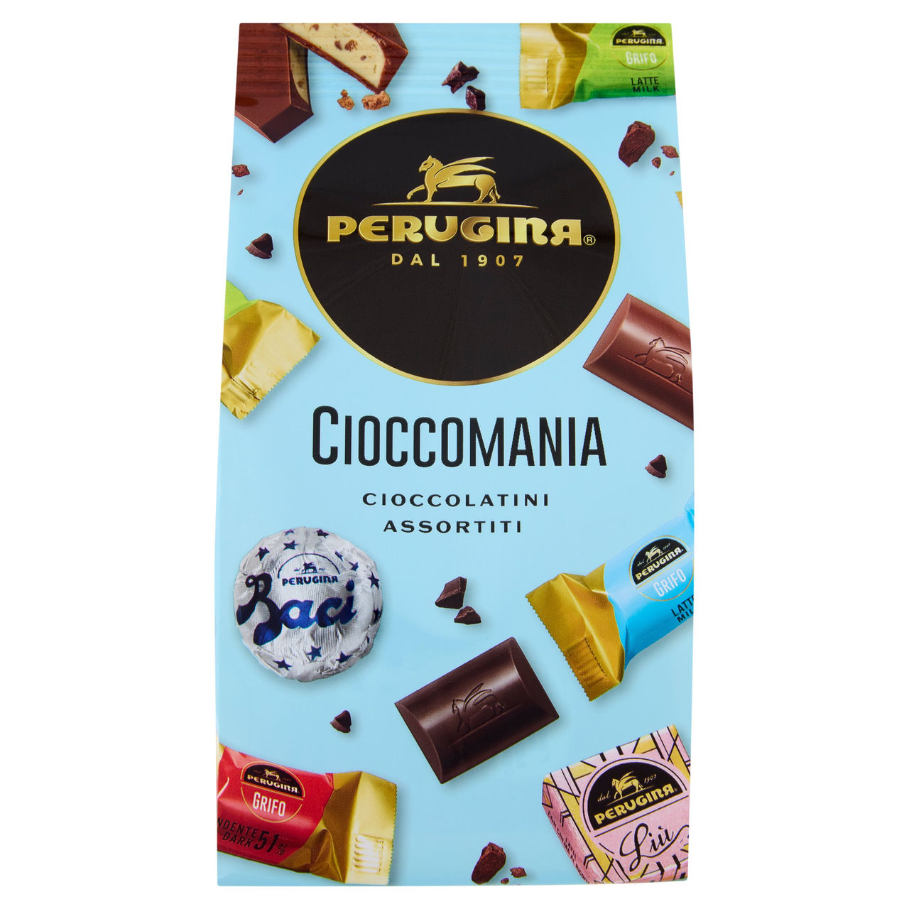 PERUGINA Cioccomania Cioccolatini Assortiti Fondenti e al Latte Sacchetto 180g