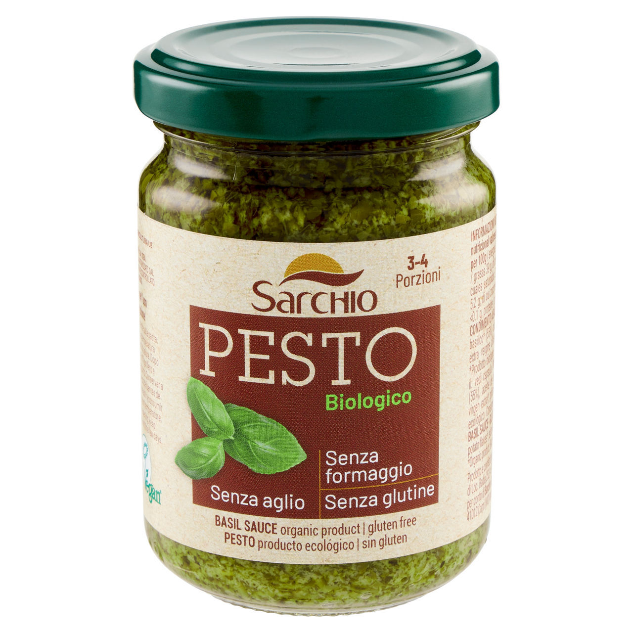 Pesto Sarchio bio, senza glutine 130g