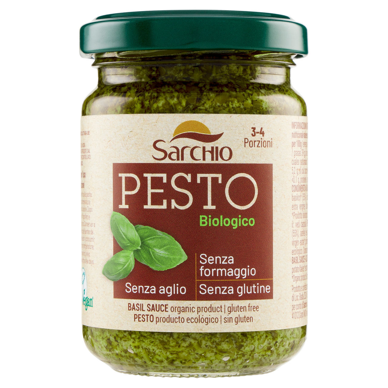 Pesto Sarchio bio, senza glutine 130g