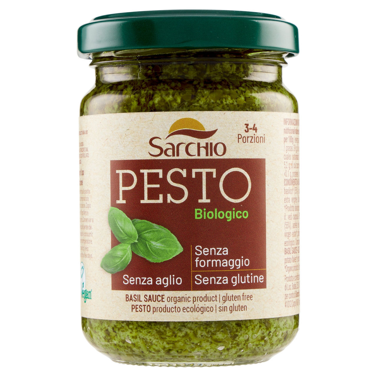 Pesto Sarchio bio, senza glutine 130g