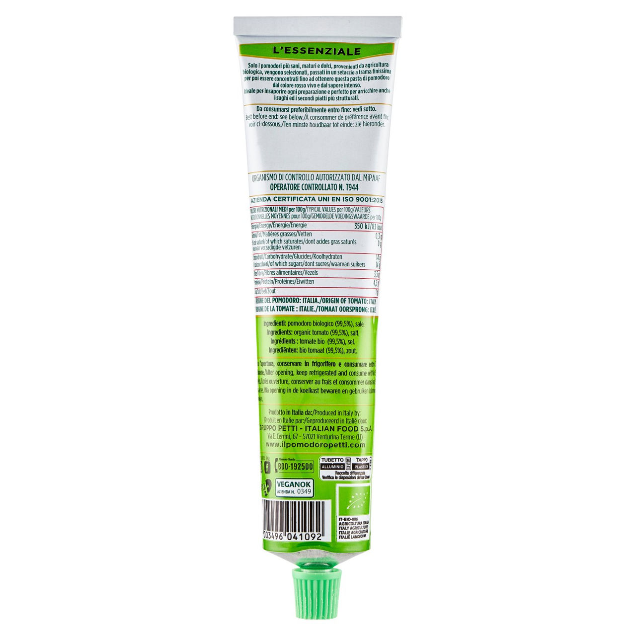 Petti "L'essenziale BIO" Doppio concentrato di pomodoro biologico 130 g