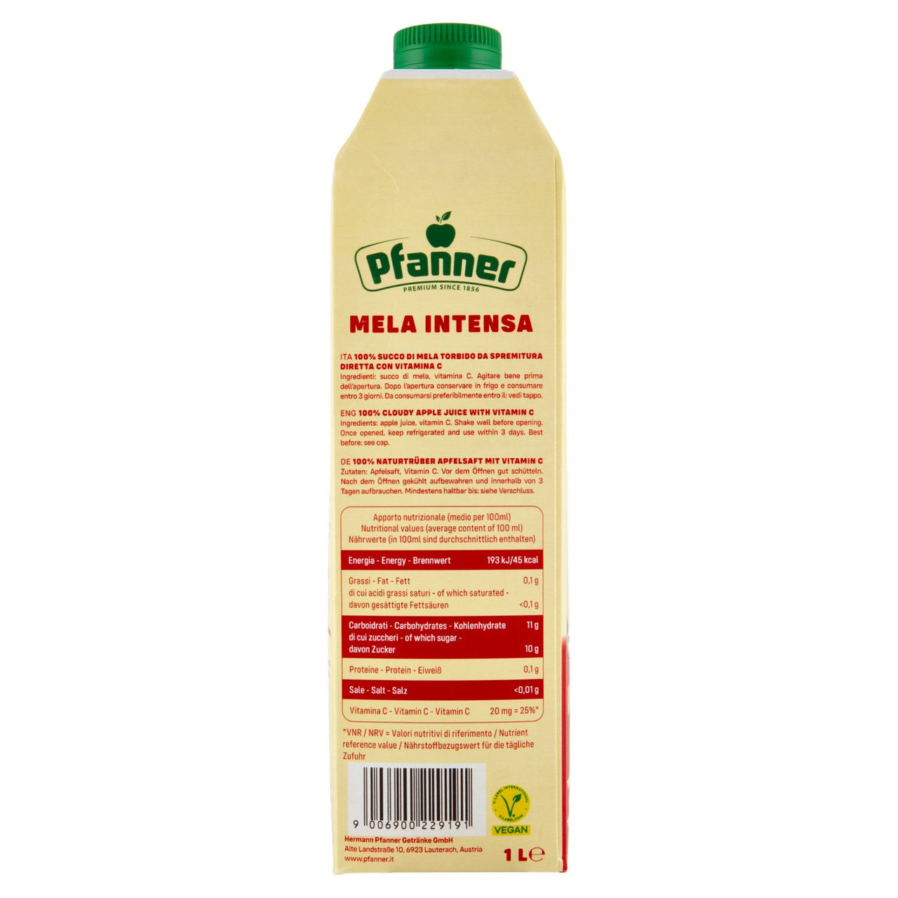 Pfanner Mela Intensa 100% Mela 1 L