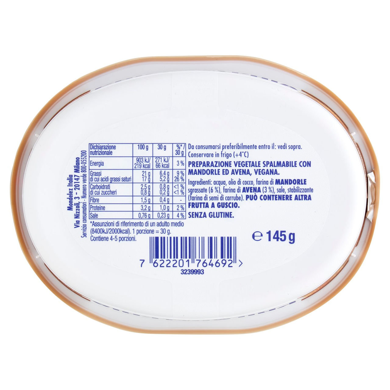 Philadelphia Vegetale a base di Mandorla e Avena - 145g