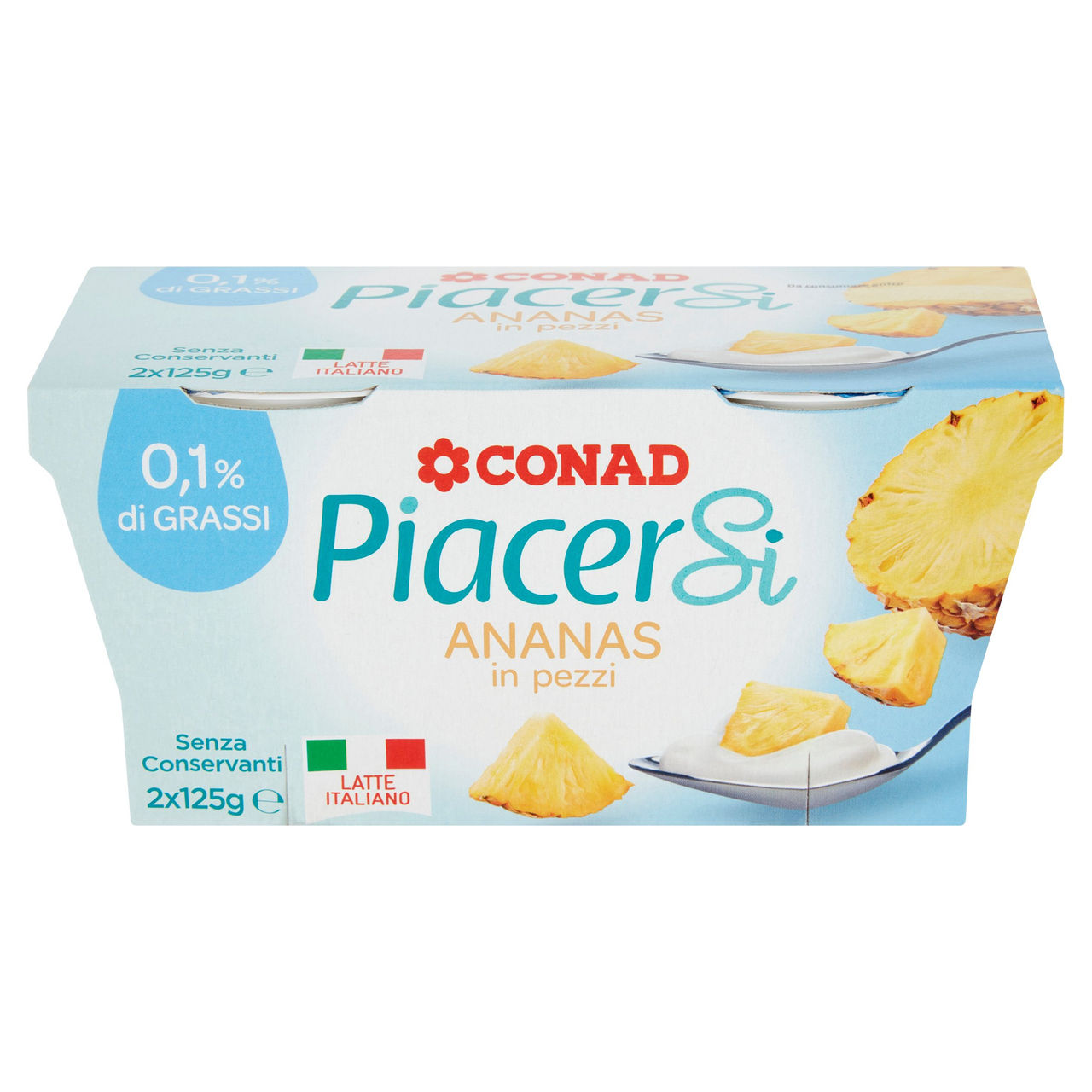 Yogurt Magro 0,1% di Grassi e Ananas Conad online