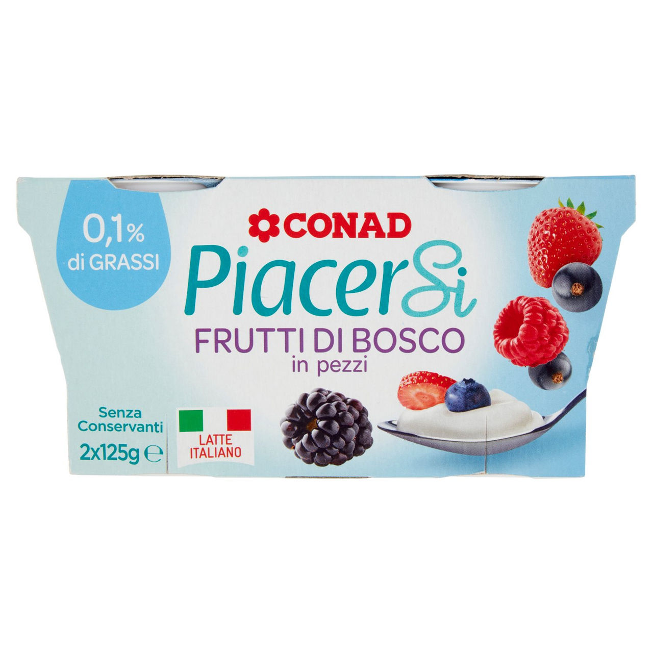 Yogurt Magro 0,1% di Grassi Frutti di Bosco Conad