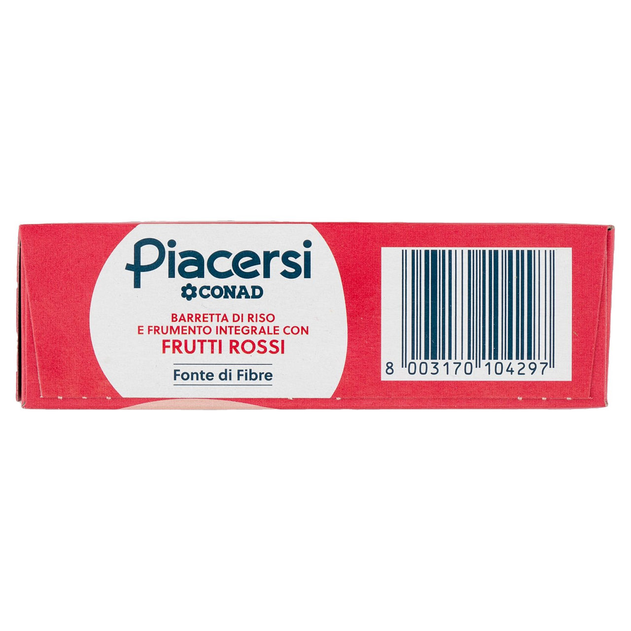 PIACERSI CONAD Barretta di Riso e Frumento Integrale con Frutti Rossi 6 x 21,5 g