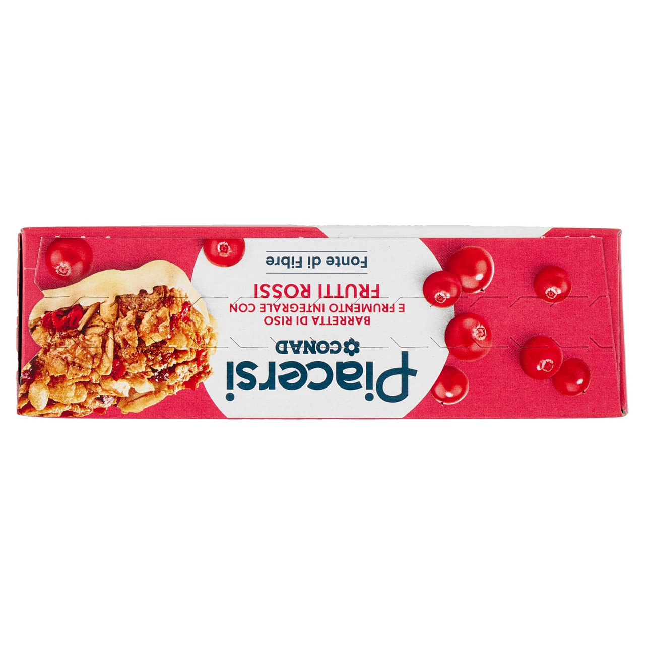 PIACERSI CONAD Barretta di Riso e Frumento Integrale con Frutti Rossi 6 x 21,5 g