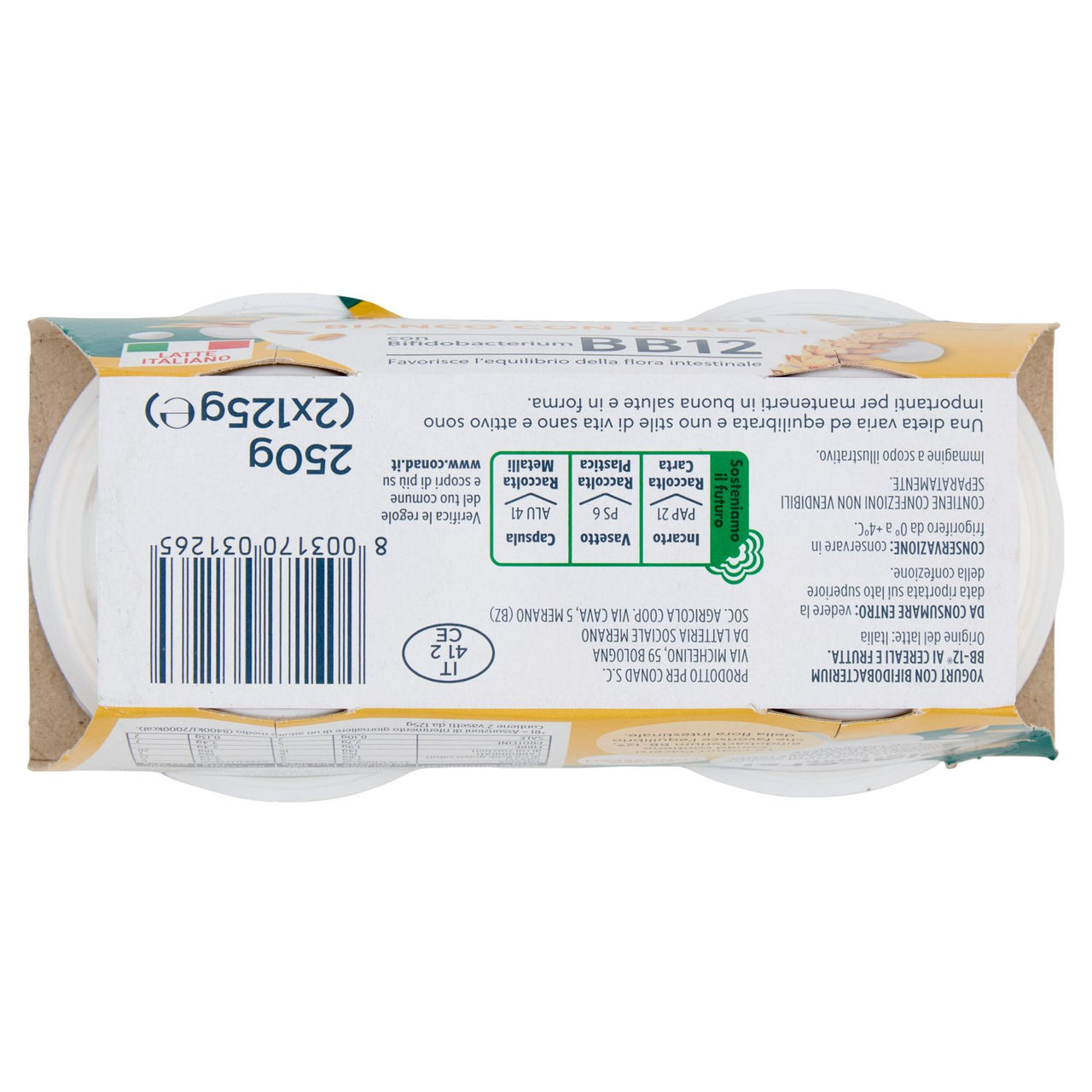 Bianco con Cereali 2x125 g Conad in vendita online