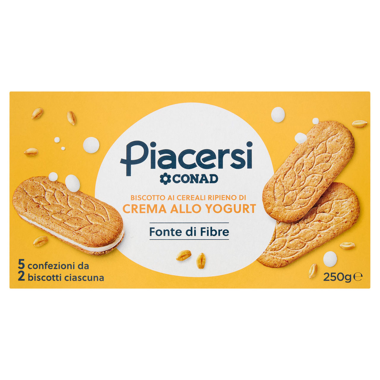 Biscotto ai cereali ripieno di Crema alla Yogurt