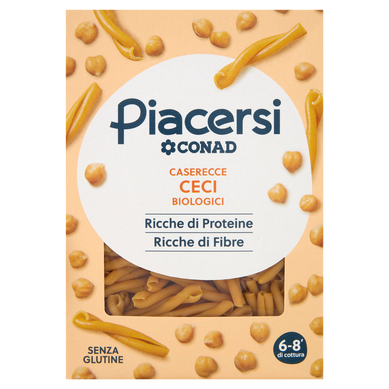 PIACERSI CONAD Caserecce Ceci Biologici 250 g