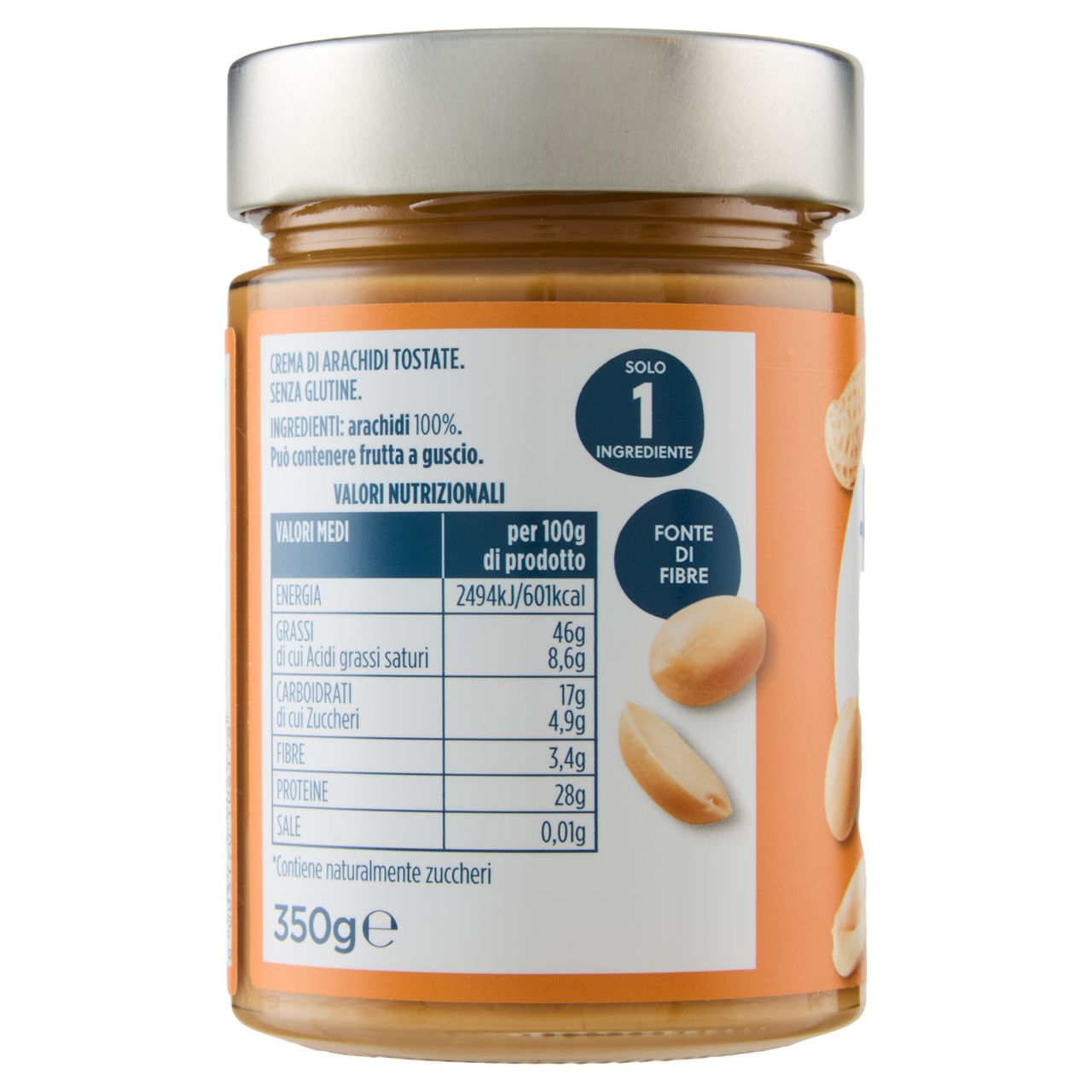 PIACERSI CONAD Crema 100% Arachidi 350 g
