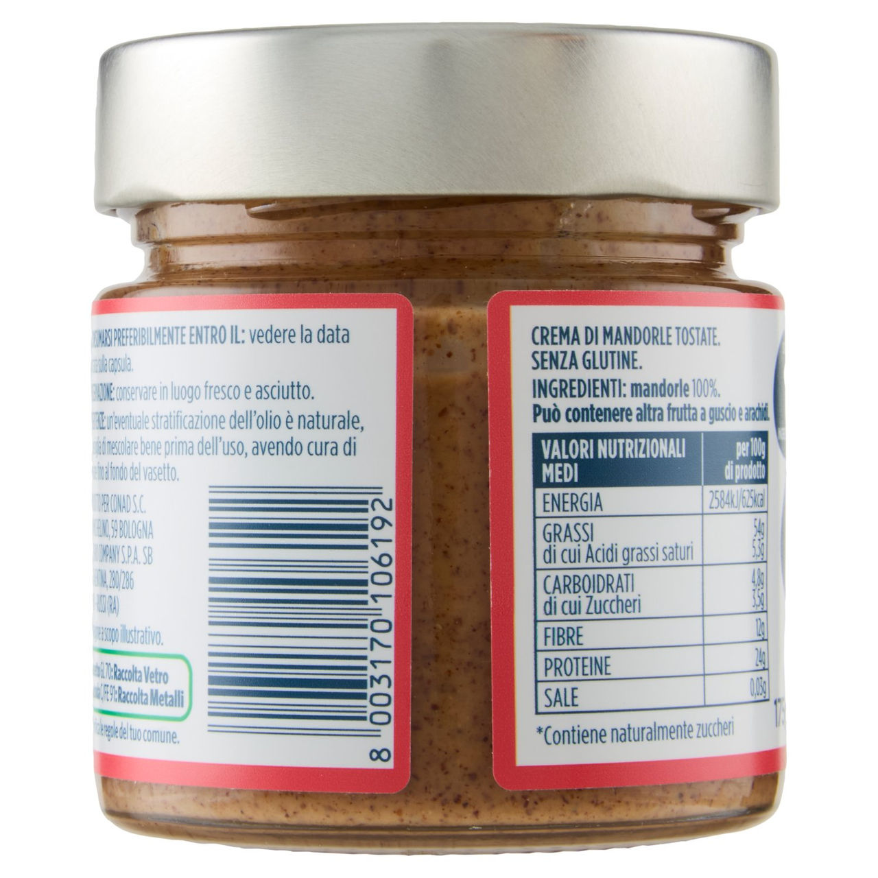 PIACERSI CONAD Crema 100% Mandorle 175 g