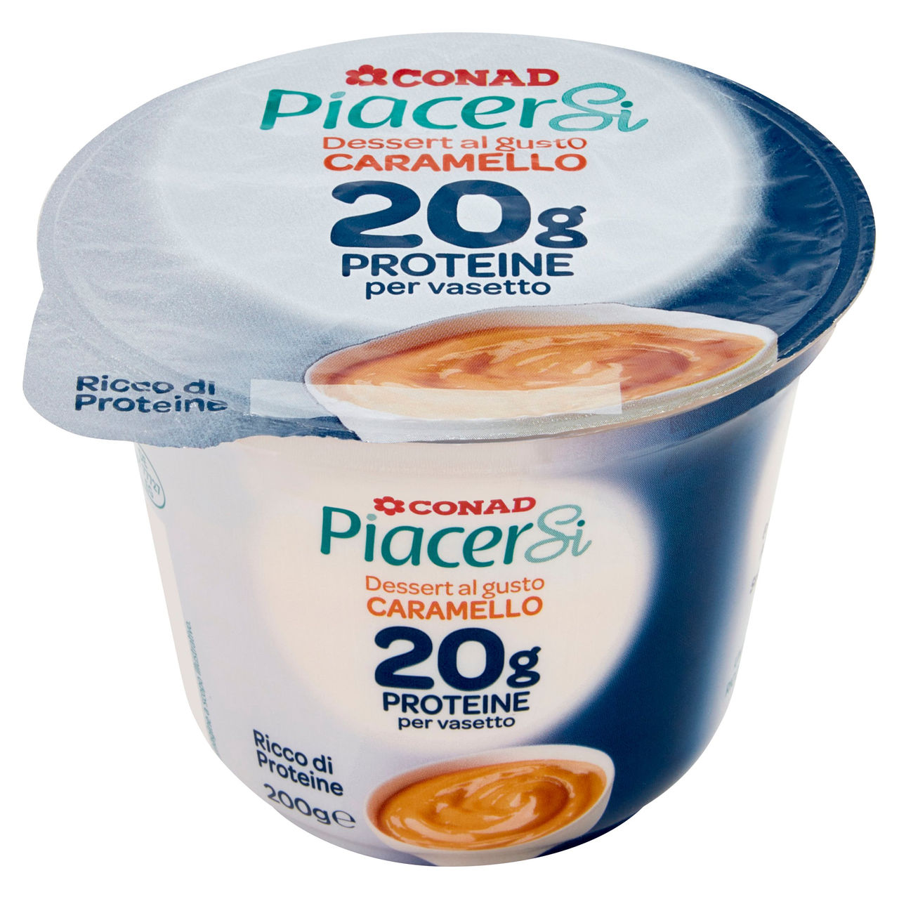 PIACERSI CONAD Dessert al gusto Caramello 20g Proteine per vasetto 200 g