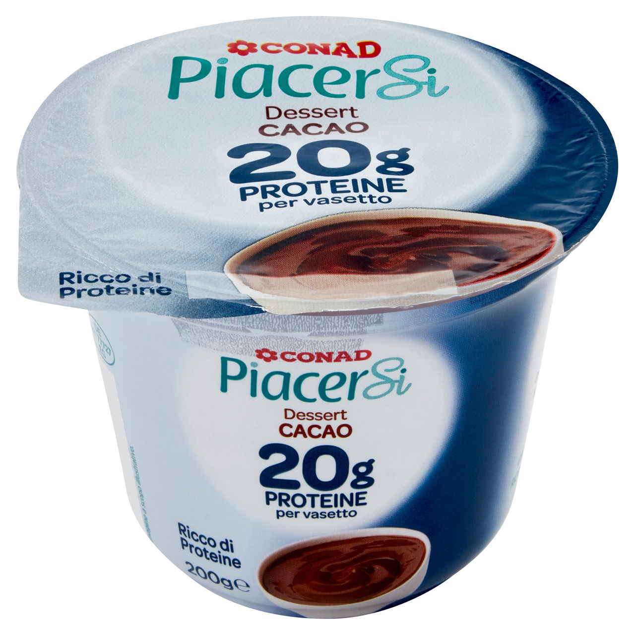 PIACERSI CONAD Dessert Cacao 20g Proteine per vasetto 200 g