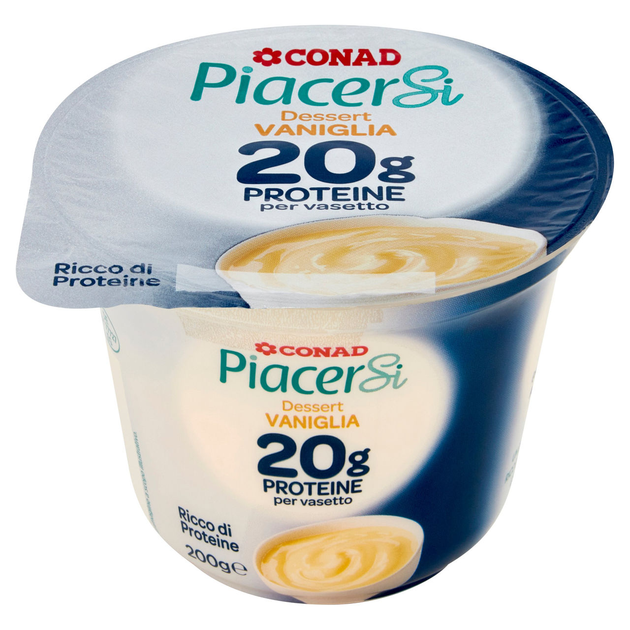 PIACERSI CONAD Dessert Vaniglia 20g Proteine per vasetto 200 g