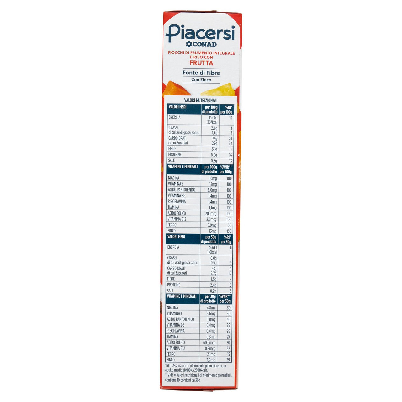 Fiocchi di Frumento Riso Frutta Vitamine Conad