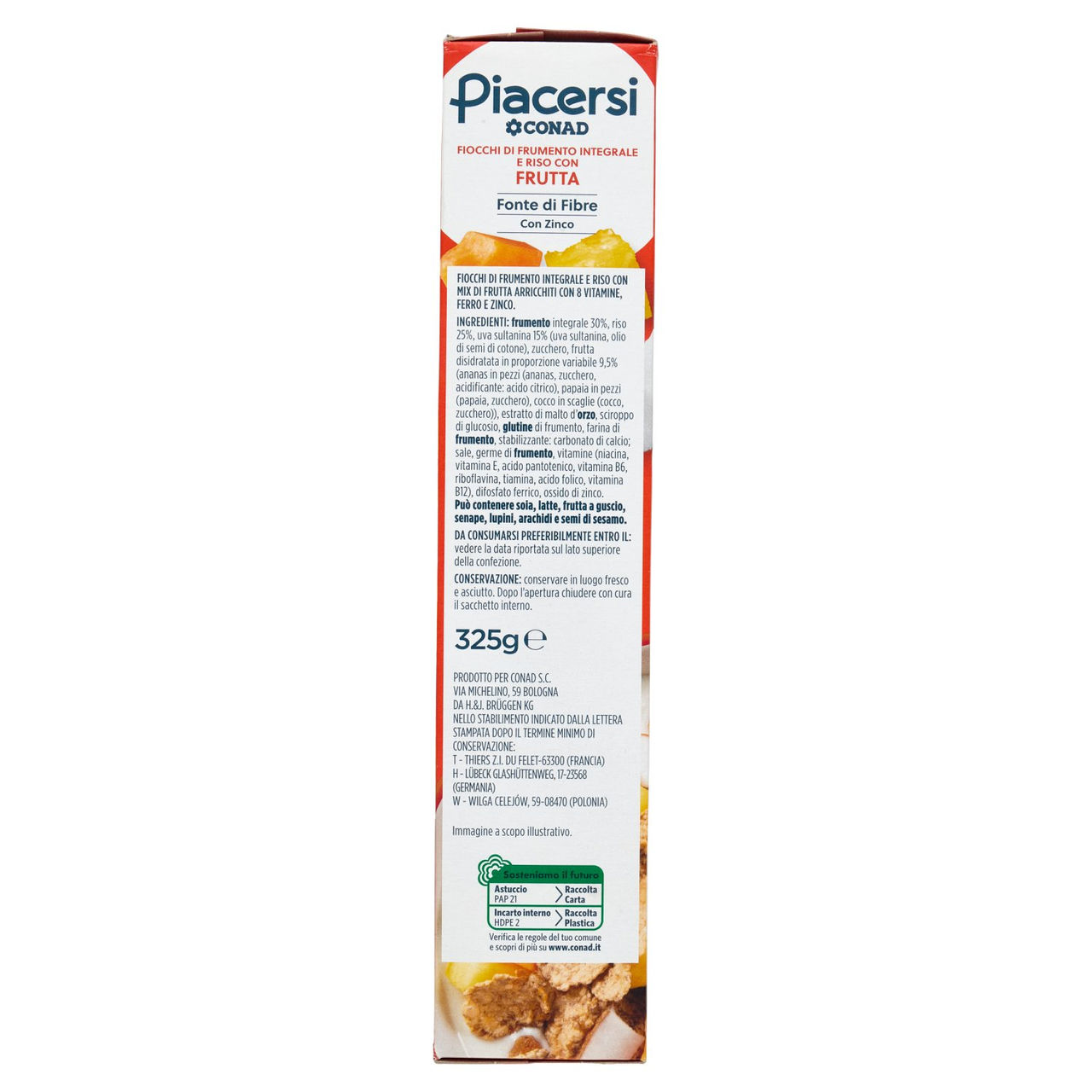 Fiocchi di Frumento Riso Frutta Vitamine Conad
