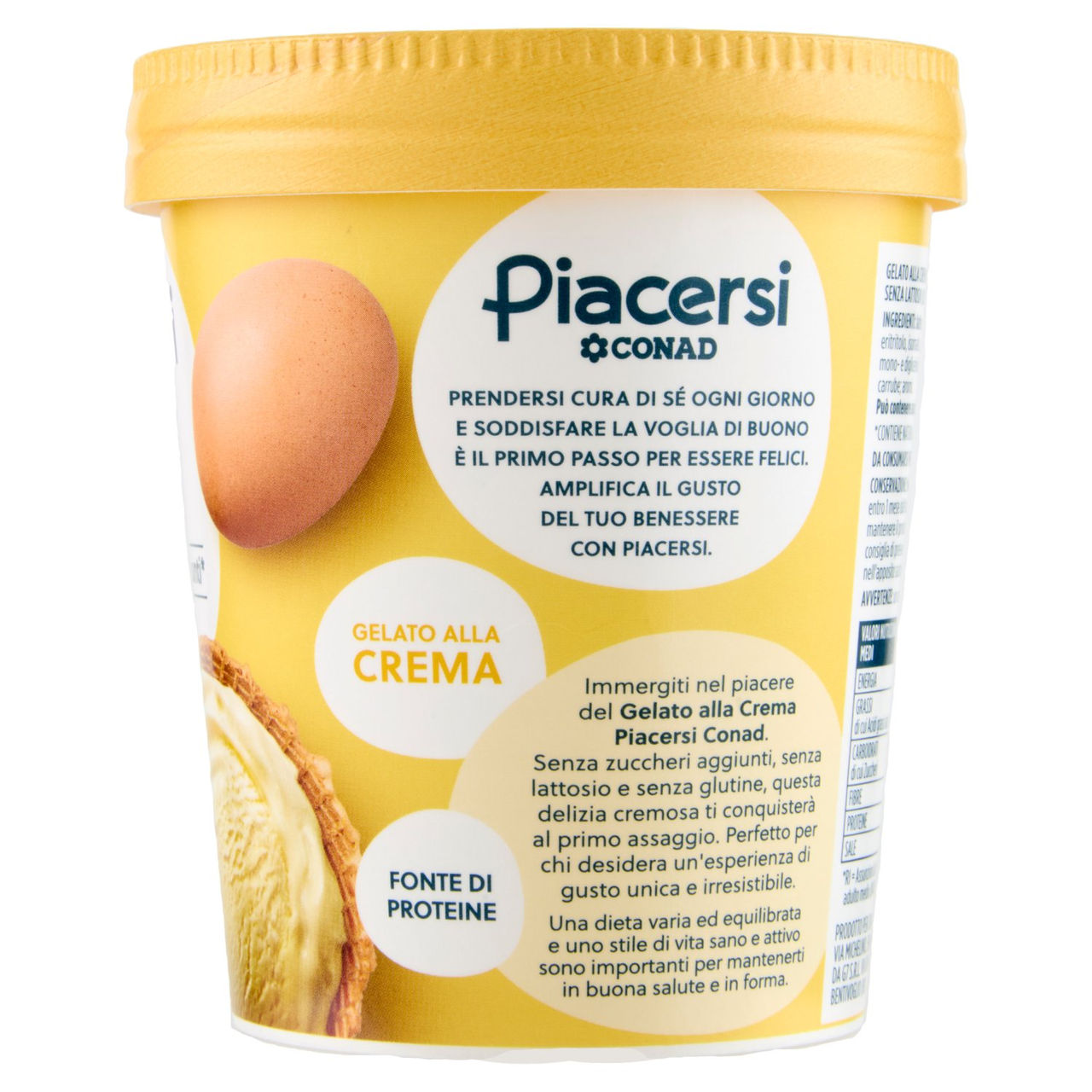 PIACERSI CONAD Gelato alla Crema 250 g