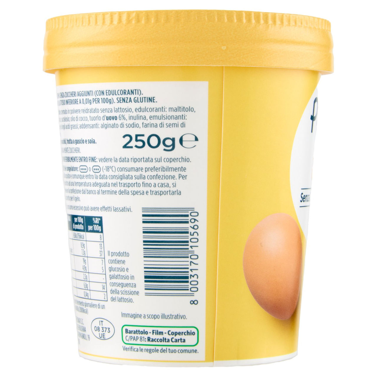 PIACERSI CONAD Gelato alla Crema 250 g